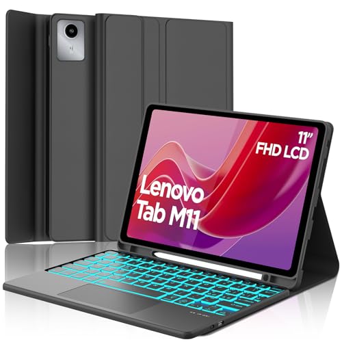 SENGBIRCH Schutzhülle Tastatur Lenovo Tab M11 11 Zoll, Cover mit Tastatur mit Trackpad für Lenovo Tab M11 2024, 7 Farben Hintergrundbeleuchtung Italienisch QWERTY Abnehmbare Bluetooth Tastatur, SENGBIRCH Schutzhülle Tastatur Lenovo Tab M11 11 Zoll, Cover mit Tastatur mit Trackpad für Lenovo Tab M11 2024, 7 Farben Hintergrundbeleuchtung Italienisch QWERTY Abnehmbare Bluetooth Tastatur, von SENGBIRCH