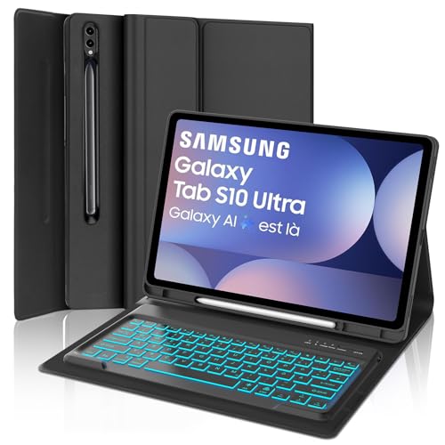 SENGBIRCH Tastatur Hülle für Samsung Galaxy Tab S10 Ultra 14,6 Zoll 2024 - Deutsche QWERTZ Beleuchtete Tastatur Abnehmbare Magnetische für Samsung Galaxy Tab S9 Ultra 14,6", Schwarz SENGBIRCH Tastatur Hülle für Samsung Galaxy Tab S10 Ultra 14,6 Zoll 2024 - Deutsche QWERTZ Beleuchtete Tastatur Abnehmbare Magnetische für Samsung Galaxy Tab S9 Ultra 14,6", Schwarz von SENGBIRCH