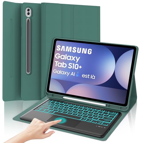 SENGBIRCH Tastatur Hülle für Samsung Galaxy Tab S10 Ultra 14,6 Zoll 2024 - Deutsche QWERTZ Touchpad Tastatur Abnehmbare Magnetische, Hülle für Samsung S9/S8 Ultra 14,6", Dunkel Grün SENGBIRCH Tastatur Hülle für Samsung Galaxy Tab S10 Ultra 14,6 Zoll 2024 - Deutsche QWERTZ Touchpad Tastatur Abnehmbare Magnetische, Hülle für Samsung S9/S8 Ultra 14,6", Dunkel Grün von SENGBIRCH