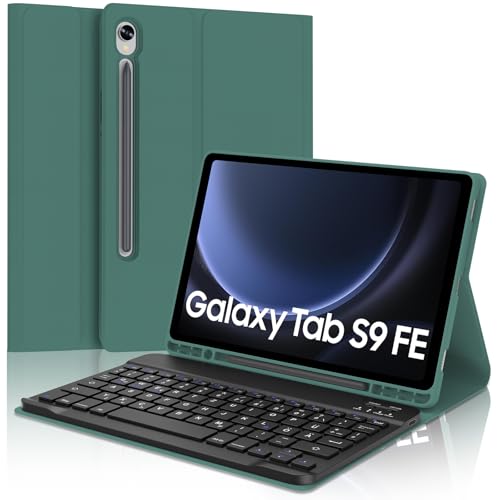 SENGBIRCH Tastatur Hülle für Samsung Galaxy Tab S10 FE 2025/S9 FE 2023 10.9" - QWERTZ Deutsche Abnehmbare Bluetooth Wireless Tastatur für Galaxy Tab S9 11" 2023, Dunkel Grün SENGBIRCH Tastatur Hülle für Samsung Galaxy Tab S10 FE 2025/S9 FE 2023 10.9" - QWERTZ Deutsche Abnehmbare Bluetooth Wireless Tastatur für Galaxy Tab S9 11" 2023, Dunkel Grün von SENGBIRCH