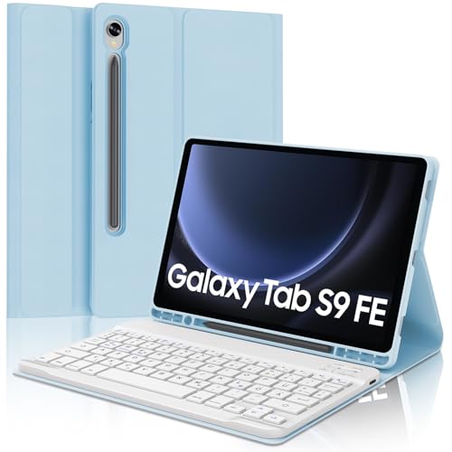 SENGBIRCH Tastatur Hülle für Samsung Galaxy Tab S10 FE 2025/S9 FE 2023 10.9" - QWERTZ Deutsche Abnehmbare Bluetooth Wireless Tastatur für Galaxy Tab S9 11" 2023, Hellblau SENGBIRCH Tastatur Hülle für Samsung Galaxy Tab S10 FE 2025/S9 FE 2023 10.9" - QWERTZ Deutsche Abnehmbare Bluetooth Wireless Tastatur für Galaxy Tab S9 11" 2023, Hellblau von SENGBIRCH