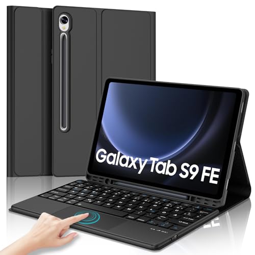 SENGBIRCH Tastatur Hülle für Samsung Galaxy Tab S10 FE 2025/S9 FE 2023 10.9" - QWERTZ Deutsche Touchpad Abnehmbare Bluetooth Wireless Tastatur für Galaxy Tab S9 11" 2023, Schwarz SENGBIRCH Tastatur Hülle für Samsung Galaxy Tab S10 FE 2025/S9 FE 2023 10.9" - QWERTZ Deutsche Touchpad Abnehmbare Bluetooth Wireless Tastatur für Galaxy Tab S9 11" 2023, Schwarz von SENGBIRCH