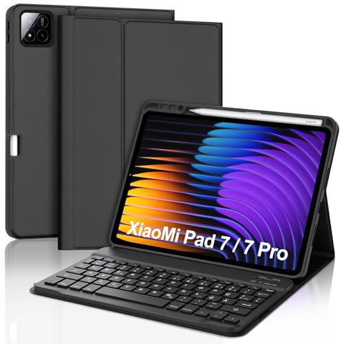 SENGBIRCH Tastaturhülle für Xiaomi Pad 7/7 Pro 11.2" 2024 - QWERTZ Deutsche Tastatur Abnehmbare Bluetooth Wireless Tastatur für Xiaomi Pad 7/7 Pro 11.2 Zoll 2024, Schwarz SENGBIRCH Tastaturhülle für Xiaomi Pad 7/7 Pro 11.2" 2024 - QWERTZ Deutsche Tastatur Abnehmbare Bluetooth Wireless Tastatur für Xiaomi Pad 7/7 Pro 11.2 Zoll 2024, Schwarz von SENGBIRCH