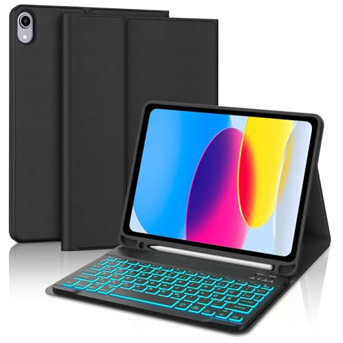 SENGBIRCH Tastaturhülle für iPad 10. Gen 10.9"/11. Gen A16 2025 - QWERTZ Deutsche Beleuchtete Tastatur mit Stiftschlitz, Kabellose Abnehmbare Folio Keyboard Hülle für iPad 10. Generation, Schwarz SENGBIRCH Tastaturhülle für iPad 10. Gen 10.9"/11. Gen A16 2025 - QWERTZ Deutsche Beleuchtete Tastatur mit Stiftschlitz, Kabellose Abnehmbare Folio Keyboard Hülle für iPad 10. Generation, Schwarz von SENGBIRCH