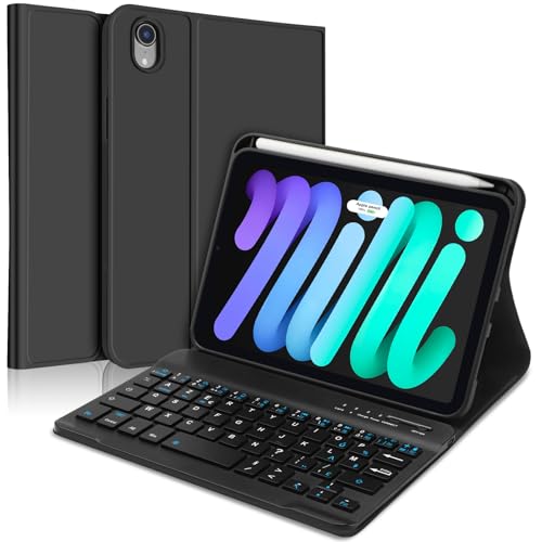 SENGBIRCH Tastaturhülle für iPad Mini 7 8,3 Zoll 2024 – Französische AZERTY-Tastatur, abnehmbar, kabellos, Bluetooth, Tastatur für iPad Mini 7 8,3 Zoll 2024, Schwarz SENGBIRCH Tastaturhülle für iPad Mini 7 8,3 Zoll 2024 – Französische AZERTY-Tastatur, abnehmbar, kabellos, Bluetooth, Tastatur für iPad Mini 7 8,3 Zoll 2024, Schwarz von SENGBIRCH