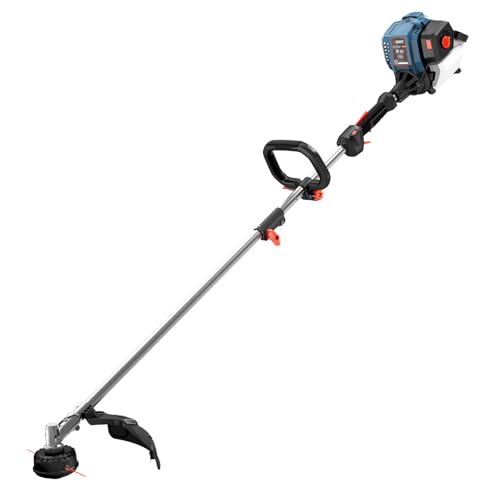 SENIX GTS4QL-M2 Gas-Saitentrimmer, 45,7 cm (18 Zoll) Unkrautvernichter, leicht, mit Schnelllade-Trimmerkopf für Rasen und Hof von SENIX