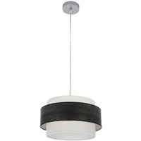 Senko - Pendelleuchte myriam 1xe27 chrom/schwarz holz regx40x40 cm von SENKO