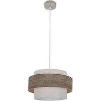 Pendelleuchte myriam 1xe27 nickel/holz grau regx40x40 cm von SENKO