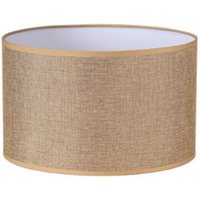 jin zylindrischer lampenschirm e27 braun 30dx30dx20h cm gewebter jute-sack stoff von SENKO