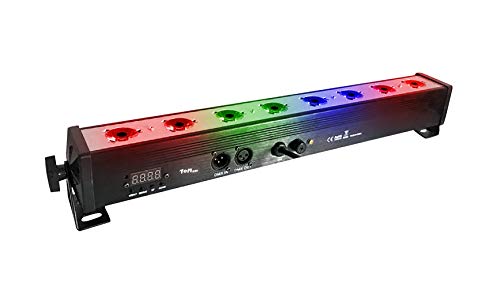 LED Par Bar Stage Light, SENLAN 8 Pieces x 3 W Wall Washer RGB 3-in-1 LED and Full Aluminium House of 7th DMX512 for Disco/Party/Theatre (RGB) von SENLAN