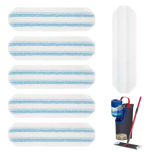 SENLINLIN 6 Stück für Vileda H2PrO Bodenwischer Ersatzbezug, Mikrofaser Ersatzbezüge für alle Hartböden, Maschinenwaschbar & Wiederverwendbar SENLINLIN 6 Stück für Vileda H2PrO Bodenwischer Ersatzbezug, Mikrofaser Ersatzbezüge für alle Hartböden, Maschinenwaschbar & Wiederverwendbar von SENLINLIN