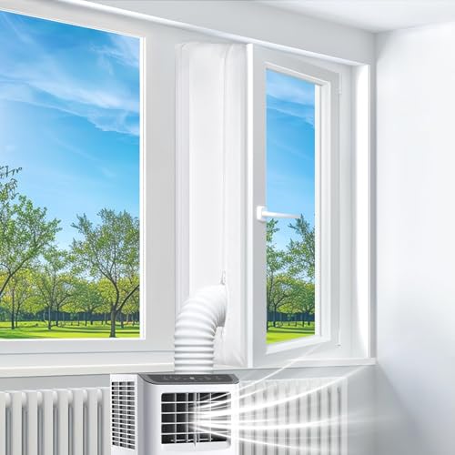 Klimaanlage Fensterabdichtung für Mobile Klimageräte, 400cm Air Conditioner Window Seal, Hot Air Stop Geeignet für Fenster, Flügelfenster, Dachfenster, Kein Bohren, Weiß Klimaanlage Fensterabdichtung für Mobile Klimageräte, 400cm Air Conditioner Window Seal, Hot Air Stop Geeignet für Fenster, Flügelfenster, Dachfenster, Kein Bohren, Weiß von SENLINLIN
