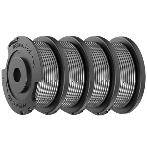 4 Stück Fadenspule für Bosch Rasentrimmer Akku EasyGrassCut 18, 23, 26, 18V-230, 18V-260, ART 23 SL und 26 SL, Austauschbar mit F016800569 & F016800385 (Ø 1,65 mm /4,9 m) von SENLINLIN