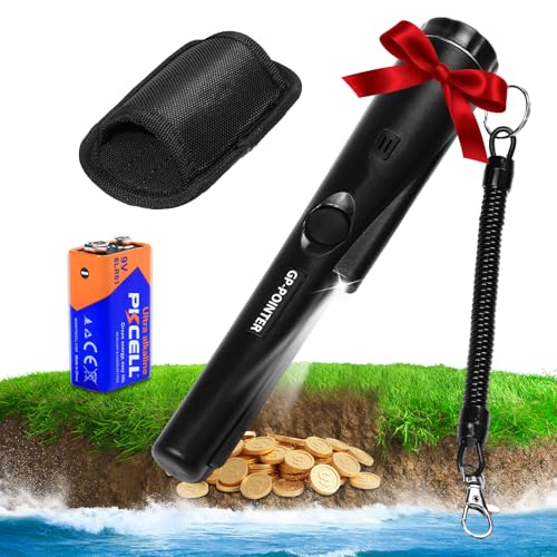 SENLINLIN Metalldetektor Pinpointer, 360° Tragbarer Metalldetektor Finder Pinpointer mit LED, wasserdichter Handheld Pin Pointer Zauberstab, 2 Alarmmodi, Schatz Pinpointing Finder Sonde für Erwachsene von SENLINLIN