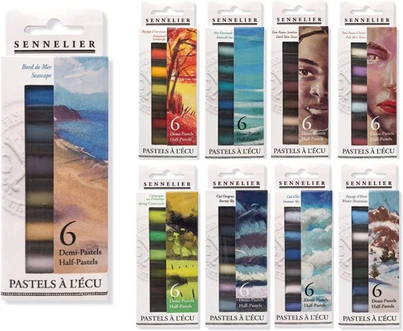 SENNELIER Pastellkreide 6 Soft Pastelle Summer Sky von SENNELIER