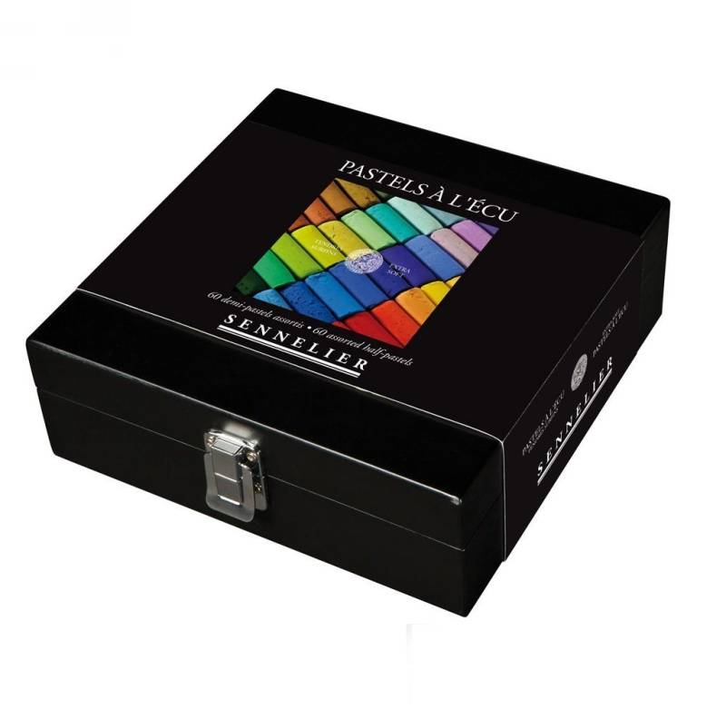 SENNELIER Pastellkreide Soft Pastell Holzkoffer-Set mit 60 halben Pastell-Sticks von SENNELIER
