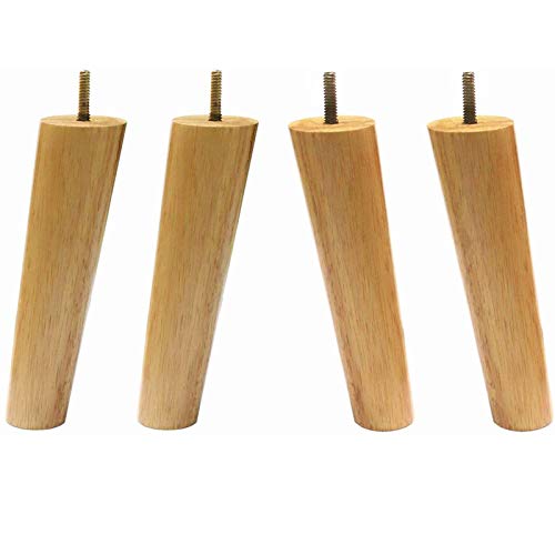 SENNIAN Möbelbeine, Sofabeine aus Holz, Ersatzbeine, konisch zulaufende Beine, für Couchsessel, Ottomane, Couchtisch, Möbel, Holzbeine, 4er-Set (25 cm) von SENNIAN