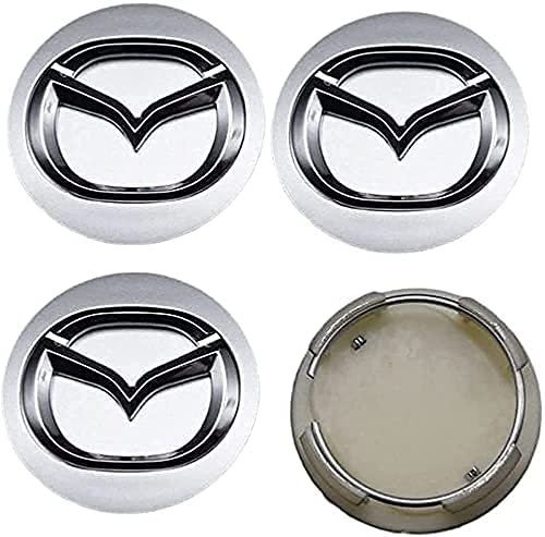 4 Stück Nabenkappen für Mazda Atenza MX3 CX3 CX5 2 3 6 323 626 RX8 RX7 56MM, Nabendeckel, Felgenkappen, Radnabenabdeckung, Felgendeckel, Staub/mit Logo von SENORI