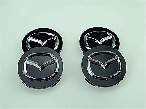 4 Stück Nabenkappen für Mazda CX-5 CX-7 CX-8, Centro Tappo Trim Emblema 57mm, Nabendeckel, Felgenkappen, Radnabenabdeckung, Felgendeckel, Staub/mit Logo von SENORI