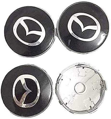4 Stück Nabenkappen für Mazda CX3 Cx-5 Cx-7 60mm, Nabendeckel, Felgenkappen, Radnabenabdeckung, Felgendeckel, Staub/mit Logo von SENORI