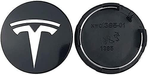 4 Stück Nabenkappen für Tesla MODEL 3 MODEL S MODEL X 56mm, Nabendeckel, Felgenkappen, Radnabenabdeckung, Felgendeckel, Staub/mit Logo von SENORI