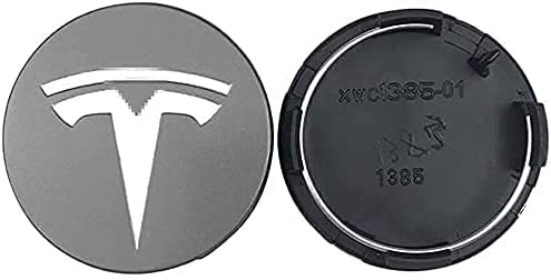 4 Stück Nabenkappen für Tesla MODEL 3 MODEL S MODEL X 56mm, Nabendeckel, Felgenkappen, Radnabenabdeckung, Felgendeckel, Staub/mit Logo von SENORI