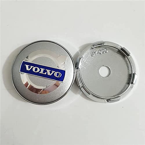 4 Stück Nabenkappen für Volvo 60mm, Nabendeckel, Felgenkappen, Radnabenabdeckung, Felgendeckel, Staub/mit Logo von SENORI