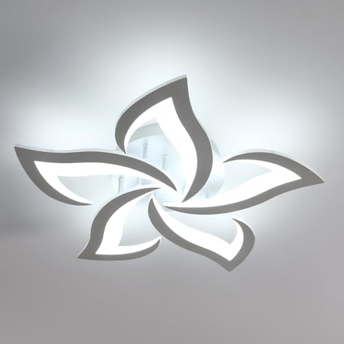 SENIQU Deckenlampe LED Deckenleuchte Wohnzimmer, 60W 6750LM Schlafzimmerlampe Modern Design, Silber LED Lampe Deckenbeleuchtung für Schlafzimmer Esszimmer, Büro, Kinderzimmer, 6500K Kaltweiß SENIQU Deckenlampe LED Deckenleuchte Wohnzimmer, 60W 6750LM Schlafzimmerlampe Modern Design, Silber LED Lampe Deckenbeleuchtung für Schlafzimmer Esszimmer, Büro, Kinderzimmer, 6500K Kaltweiß von SENQIU