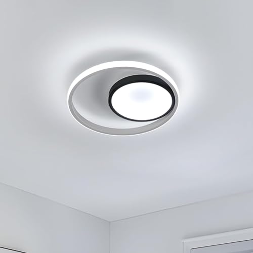 SENQIU LED Deckenlampe, Moderne Deckenleuchte LED 30W, Deckenbeleuchtung Rund für Schlafzimmer, Wohnzimmer, Küche, Flur, 6500K Kaltesweiß von SENQIU