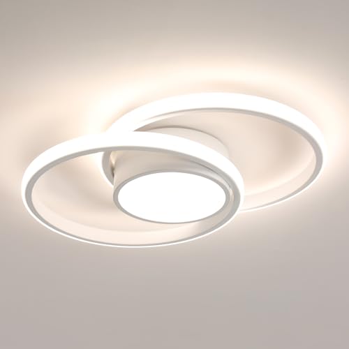SENQIU LED Deckenleuchte, 42W 4700LM Deckenlampe Natürliches Weiß 4500K, Modern Runde Deckenbeleuchtung aus Aluminium LED Schlafzimmerlampe für Wohnzimmer Küche Badezimmer, 40CM von SENQIU