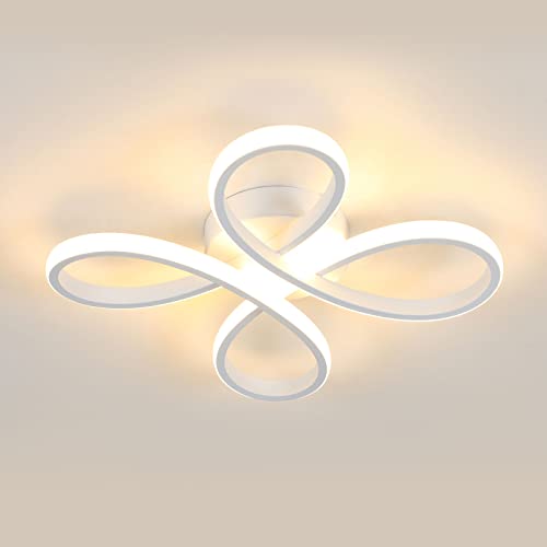 SENQIU LED Deckenleuchte Modern, 30W 3500K Led Deckenlampe Warmweißes Licht, Led Deckenbeleuchtung 4 Head Flower Design,Deckenleuchte Weiß Acryl für Wohnzimmer, Schlafzimmer Küche, Esszimmer SENQIU LED Deckenleuchte Modern, 30W 3500K Led Deckenlampe Warmweißes Licht, Led Deckenbeleuchtung 4 Head Flower Design,Deckenleuchte Weiß Acryl für Wohnzimmer, Schlafzimmer Küche, Esszimmer von SENQIU