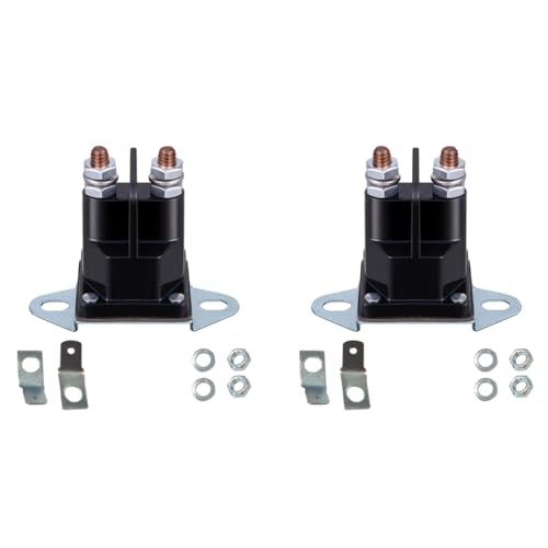 2 Stück 12 V Messingspule Motorstarter-Magnetspule Ersatz Rasenmäher Magnet-Starterrelais Kit für Castel Garden Rasenmäher von SENRISE