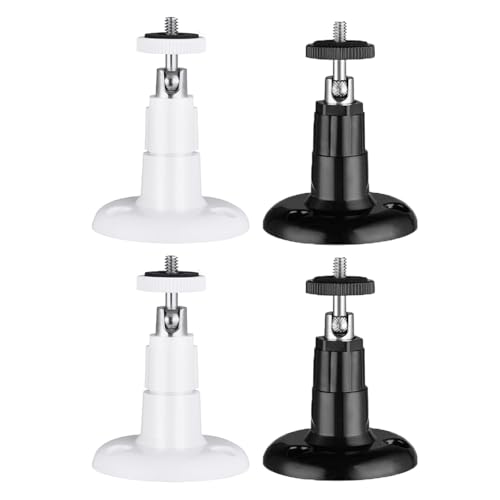 4 x Sicherheitskamera-Wandhalterung, Sicherheitskamera-Wandhalterung, verstellbare Sicherheitskamera-Halterungen für Innen- und Außen-Kamera (WT + BK) von SENRISE