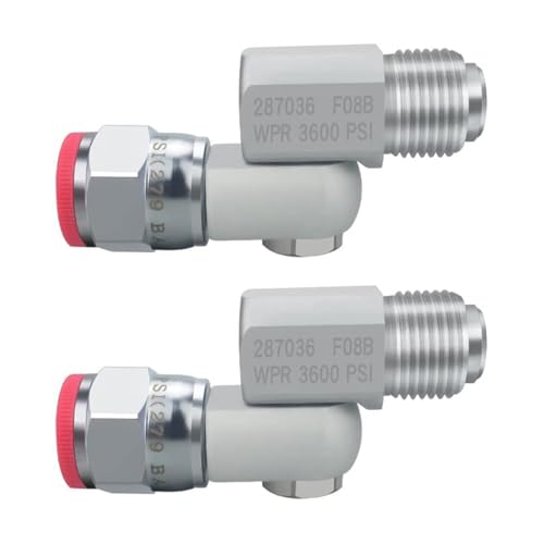 Airless-Farbspritzpistole, Drehgelenk, Gewinde, 180 Grad drehbar, Drehgelenk-Adapter, Spritzpistolen-Schlauchverbinder, Adapter, Zubehör, 2 Stück Airless-Farbspritzpistole, Drehgelenk, Gewinde, 180 Grad drehbar, Drehgelenk-Adapter, Spritzpistolen-Schlauchverbinder, Adapter, Zubehör, 2 Stück von SENRISE