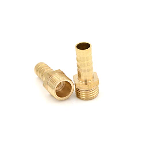 Außengewinde BSP Gewinde 1/2" Außengewinde Rohrverschraubung 6mm Barb Schlauch Endstück für Teich Pool Schlauch Adapter, messing von SENRISE