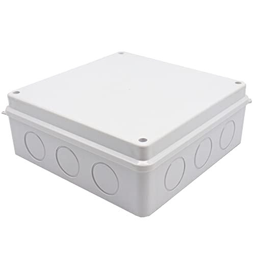 Elektrische Abzweigdose, IP55, wetterfest, Projektbox mit Einsteckdichtungen, 200 x 200 x 80 mm, 1 Stück von SENRISE