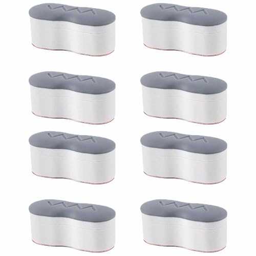 Ersatz-Toilettensitz-Stoßstangen für Bidet, selbstklebende Deckeldichtung für WC-Abdeckung, selbstklebend, Bogen 4,5 x 2 cm, 8 Stück von SENRISE