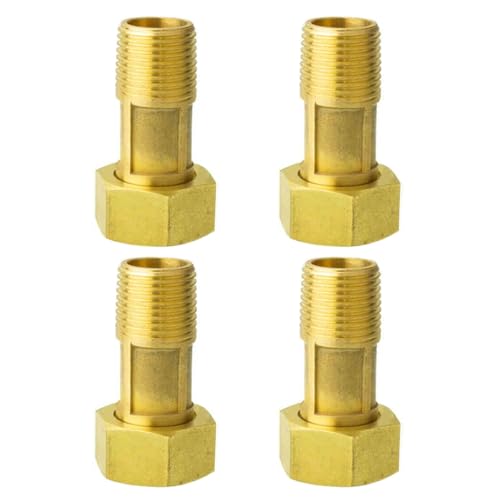 Messing-Rohrverschraubung, 20 mm Außendurchmesser, 25 mm Innendurchmesser, Rohrverschraubung, Gewindeanschluss, Wasserzähler-Kupplung für Wasserzähler-Kupplung, Ersatz und Reparatur, 4 Stück Messing-Rohrverschraubung, 20 mm Außendurchmesser, 25 mm Innendurchmesser, Rohrverschraubung, Gewindeanschluss, Wasserzähler-Kupplung für Wasserzähler-Kupplung, Ersatz und Reparatur, 4 Stück von SENRISE