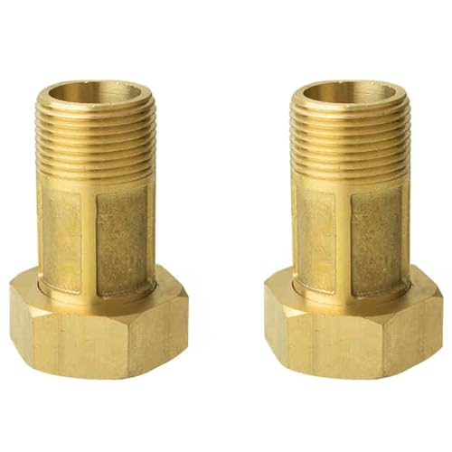 Messing-Rohrverschraubung, 25 mm Außendurchmesser, 31 mm Innendurchmesser, Rohrverschraubung, Gewindeanschluss, Wasserzähler-Kupplung für Wasserzähler-Kupplung, Ersatz und Reparatur, 2 Stück Messing-Rohrverschraubung, 25 mm Außendurchmesser, 31 mm Innendurchmesser, Rohrverschraubung, Gewindeanschluss, Wasserzähler-Kupplung für Wasserzähler-Kupplung, Ersatz und Reparatur, 2 Stück von SENRISE