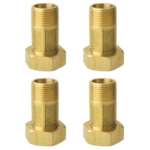 Messing-Rohrverschraubung, 25 mm Außendurchmesser, 31 mm Innendurchmesser, Rohrverschraubung, Gewindeanschluss, Wasserzähler-Kupplung für Wasserzähler-Kupplung, Ersatz und Reparatur, 4 Stück Messing-Rohrverschraubung, 25 mm Außendurchmesser, 31 mm Innendurchmesser, Rohrverschraubung, Gewindeanschluss, Wasserzähler-Kupplung für Wasserzähler-Kupplung, Ersatz und Reparatur, 4 Stück von SENRISE