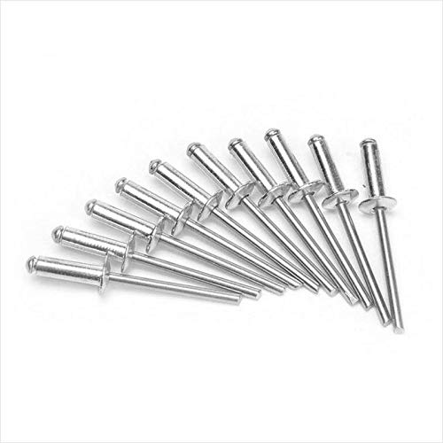 Nieten SENRISE Aluminium Pop Nieten Großflansch, offener Kopf Blindnieten 2,4/3,2/4/4,8mm 50 Stück (4 x 20mm) von SENRISE