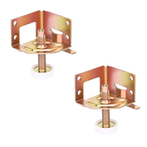 SENRISE Eck-Nivellierfüße, verstellbare Möbelbein-Nivellierer mit Schrauben, verstellbare Halterungen für Möbel, Tisch, Sofa, Schränke, Werkbank, 2 Stück von SENRISE
