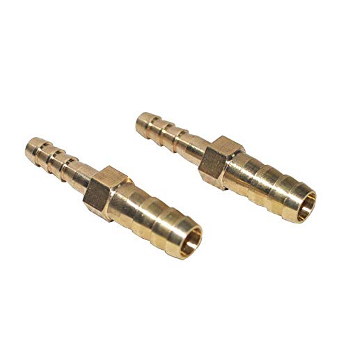 SENRISE Schlauchverbinder, 2 Stück, 4–12 mm, Messing-Reduzierverbinder, BSP-Schlauch, Endrohr für Luft, Kraftstoff, Wasser (8 mm bis 12 mm) von SENRISE