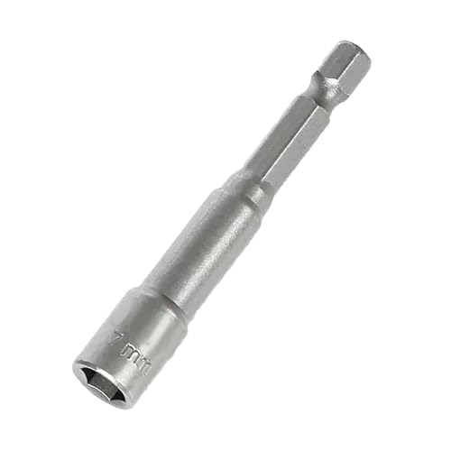 SENRISE Steckschlüsseleinsatz, 5-19 mm, 6,35 mm Sechskantschaft, magnetischer Mutter, Setter für Bohrer, Mutter, und Schlagstecknuss-Adapter, grau von SENRISE