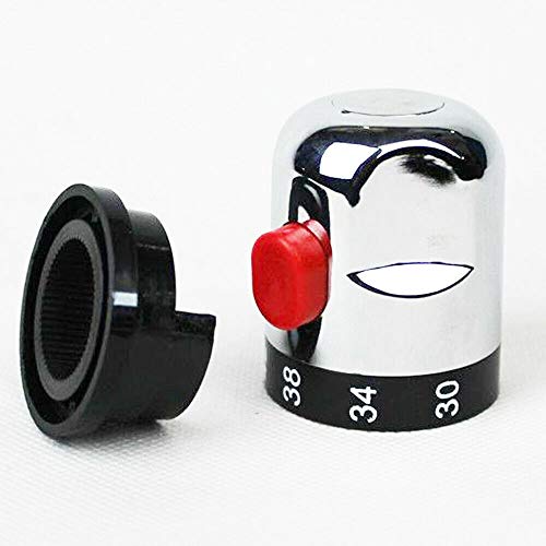 Thermostatgriff für Badewanne und Dusche, 1 Stück, Wasserthermostat-Kontrollgriffe, 30 °C - 42 °C, Thermostatgriff für 24 Zähne, 9,5 mm Thermostatgriff für Badewanne und Dusche, 1 Stück, Wasserthermostat-Kontrollgriffe, 30 °C - 42 °C, Thermostatgriff für 24 Zähne, 9,5 mm von SENRISE