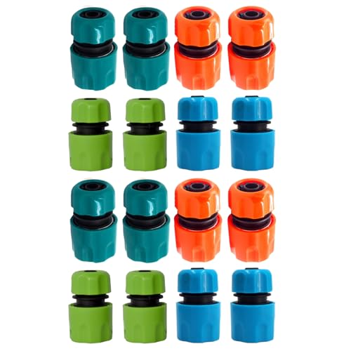 SENRISE Wasser-Schnellverbinder, Gartenschlauchverbinder-Set, 1,27 cm Gewinde, Doppelschlauch-Endverbinder für Gartenrohr, Tropfbewässerung, Bewässerungssystem, 16 Stück SENRISE Wasser-Schnellverbinder, Gartenschlauchverbinder-Set, 1,27 cm Gewinde, Doppelschlauch-Endverbinder für Gartenrohr, Tropfbewässerung, Bewässerungssystem, 16 Stück von SENRISE