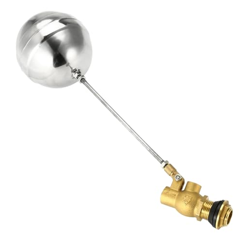 Schwimmerventil 1 Stück Kugelhahnventil Messing Automatischer Schwimmer-Kugelhahn für Wasserwanne, Luftbefeuchter, Brunnen, Aquarium, Teich, Tierbewässerung (G1/2 Zoll DN15) von SENRISE