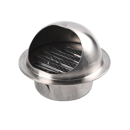 Edelstahl Air Vent SENRISE Lüftungsgitter Abdeckungen Metall Runde Wand Vent Schwerkraft Klappe Abdeckung für die Außenwand Auspuff Frischluft Haube Auspuff (80mm) von SENRISE