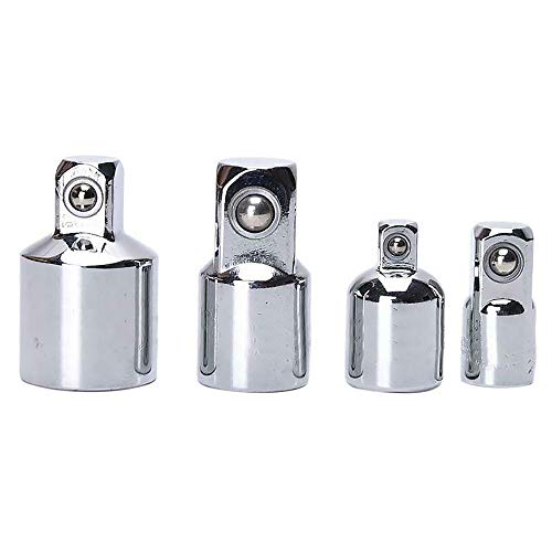 Steckschlüssel-Adapter-Set, 4 Stück, 1/4 Zoll, 3/8 Zoll, 1/2 Zoll, multifunktionaler Stecknuss-Adapter, Reduzierstück für Ratschenschlüssel (Silber) von SENRISE