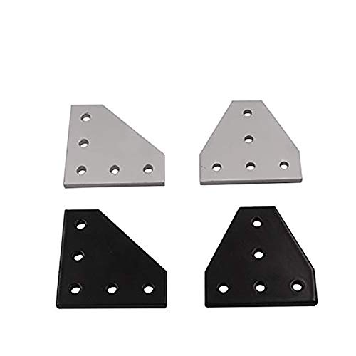 Verbindungsplatte, 3D-CNC-Drucker Verbindungsplatte 90 Grad T-Form mit 5 Löchern, 60 * 60 Aluminiumprofile Verbindungsplatte von SENRISE